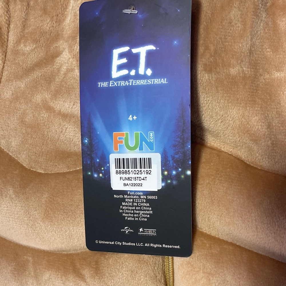 Kids ET Costume - Brown - NWT - Picture 13 of 13